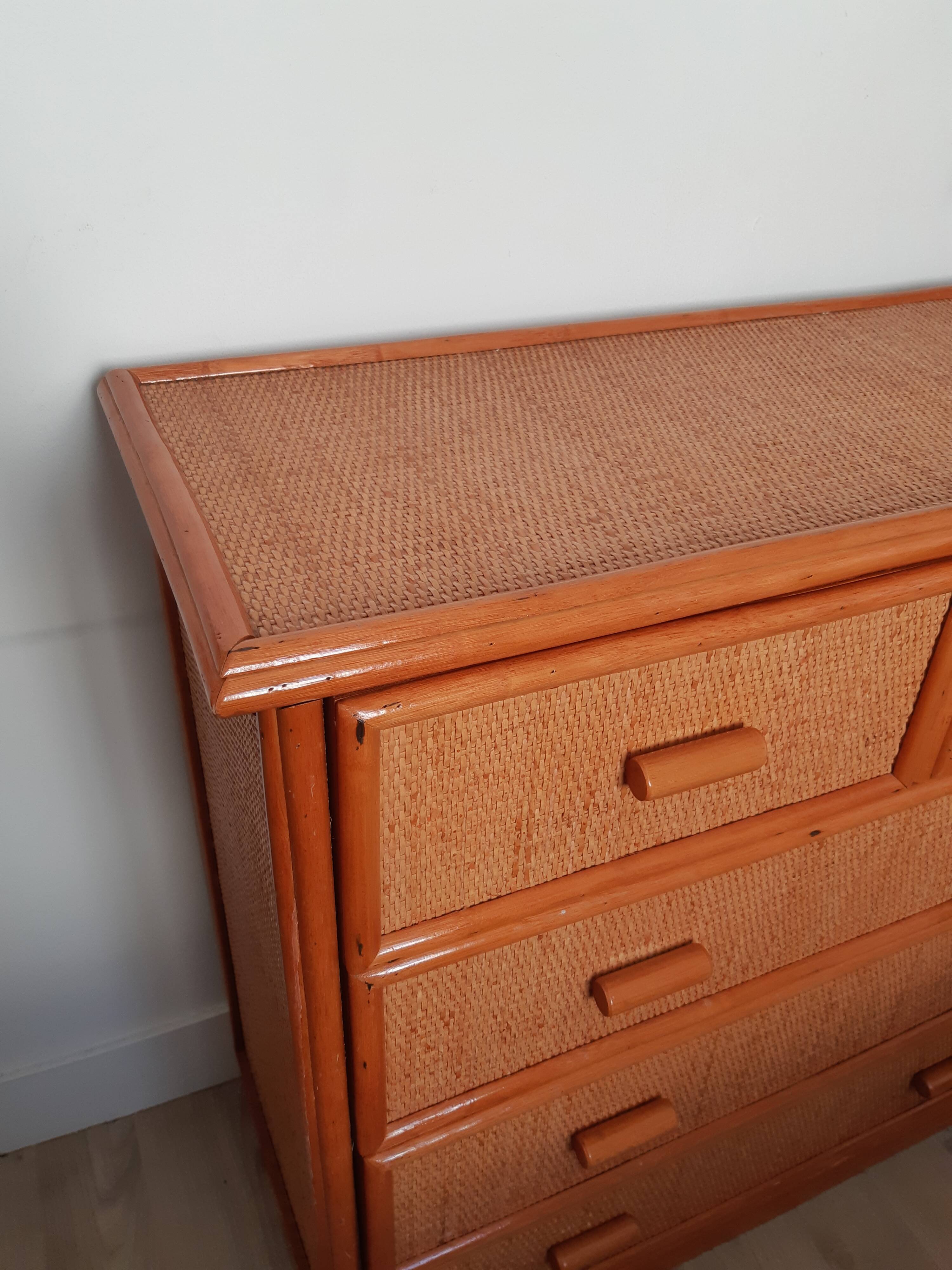 Dresser in rattan