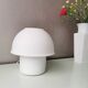 Glassh-tte Limburg 80s white glass mushroom table lamp