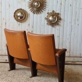 Pair of vintage cinema armchairs