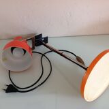 Sliding desk lamp orange vintage 70s