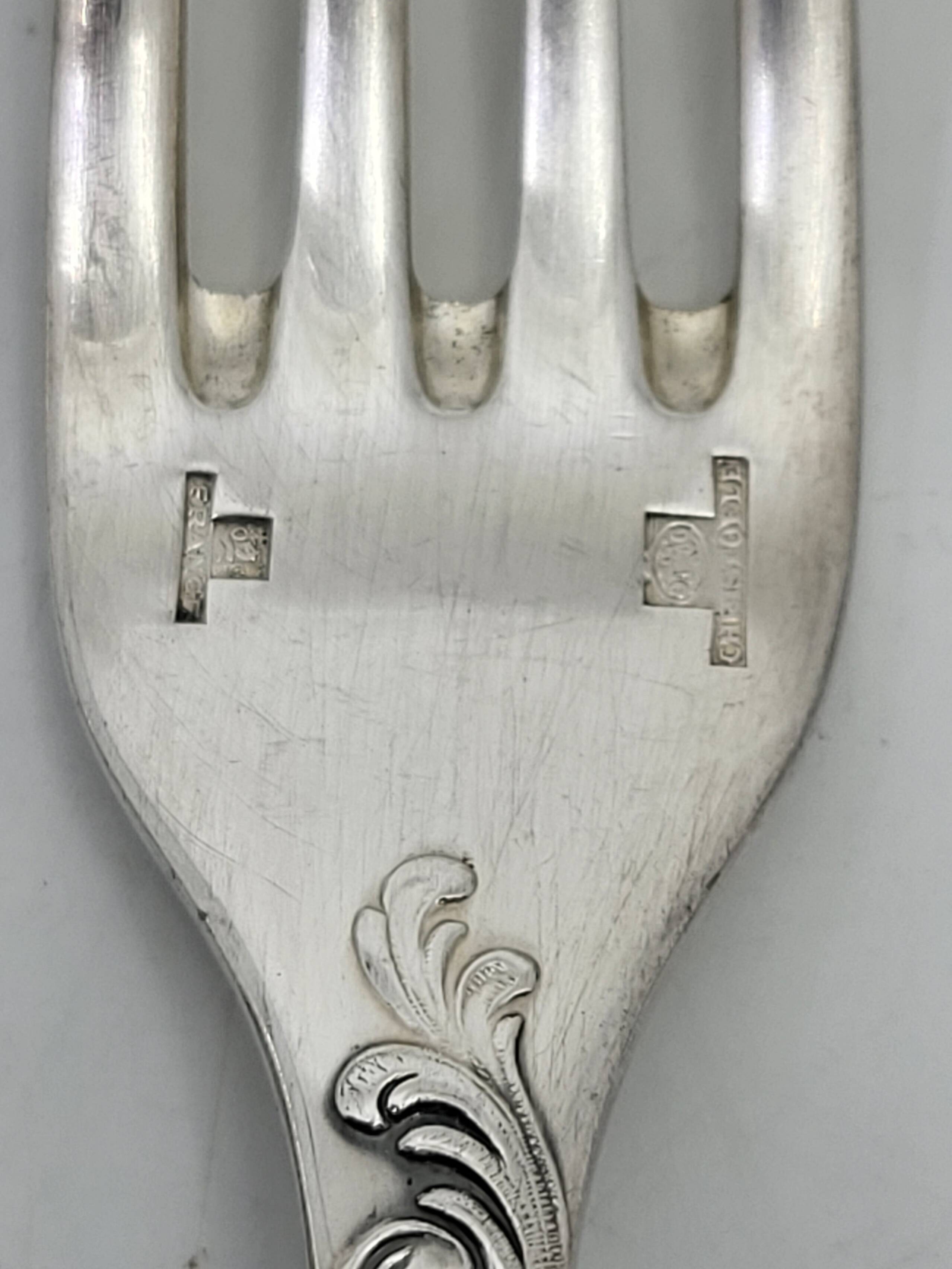 Christofle silverware model Marly (set of 24) France