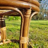 Set 2 rattan stools