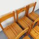 Set of 6 vintage Les Arcs chairs in pine from the 60s 70s