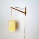 Large Rosewood Swivel-Arm Wall Lamp, Sweden 1950S