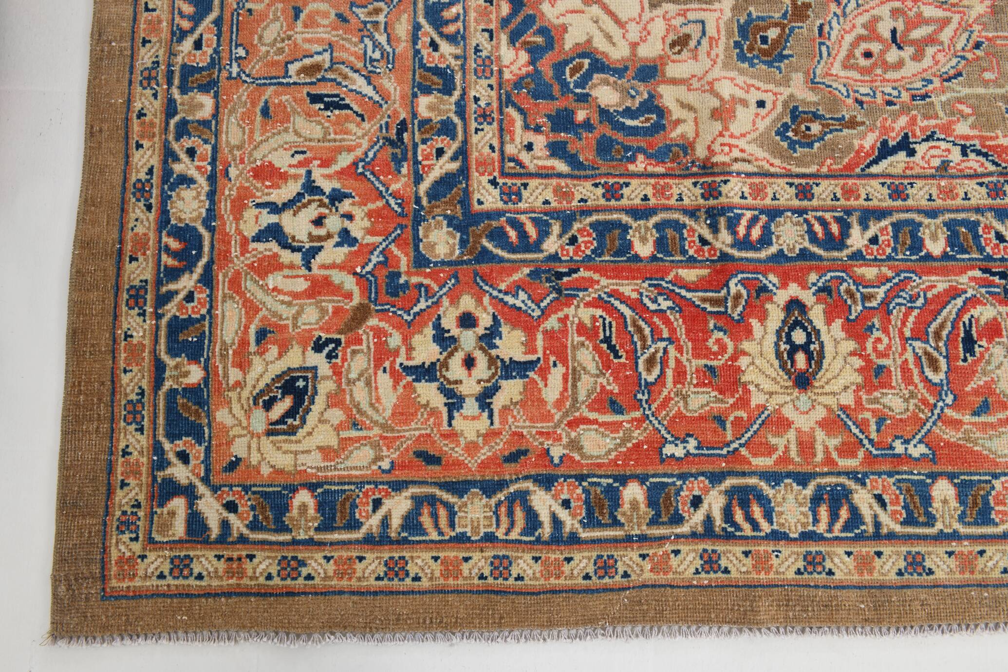 Grand Tapis Persan Ancien 300x397 cm, Médaillon et Motifs Floraux