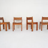 Set of four dining chairs by Ate van Apeldoorn for Houtwerk Hattem, The Netherlands 1970's