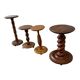 Vintage round wooden side table / guéridon / support
