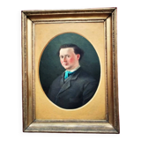 Portrait d'un gentilhomme français du XIXe siècle, peinture à l'huile