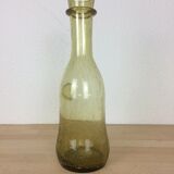 32 cm vase in green bubbled glass
