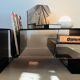 Large coffee table in smoked acrylic glass, France, 1970s