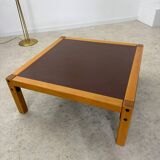 Old beech coffee table Flototto design from the 70s vintage