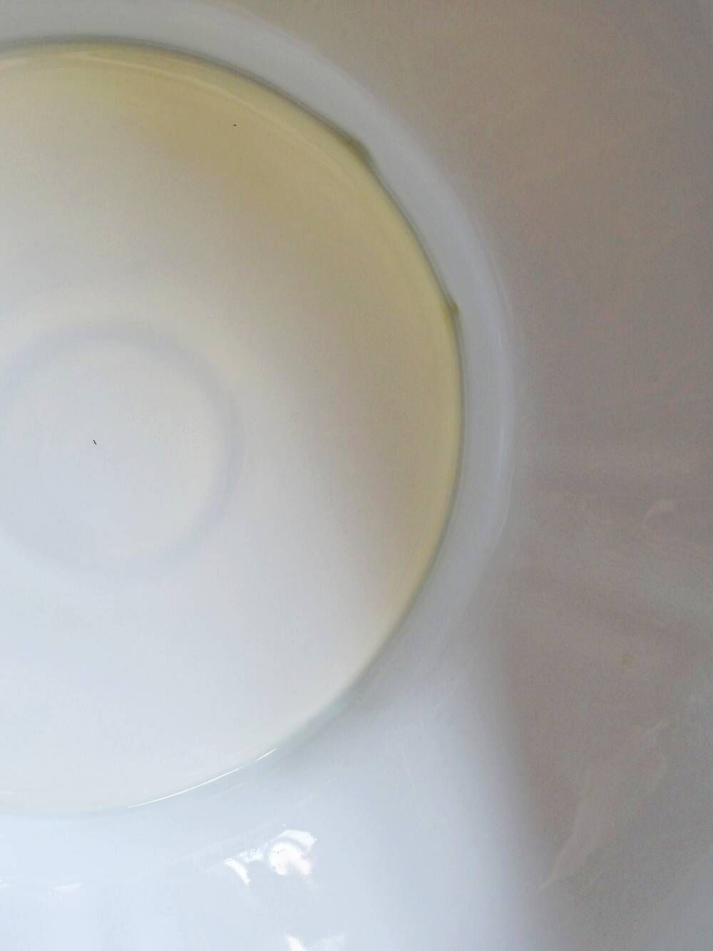 Vintage large salad bowl attributed to Bernardaud, Louvre model, Limoges porcelain.