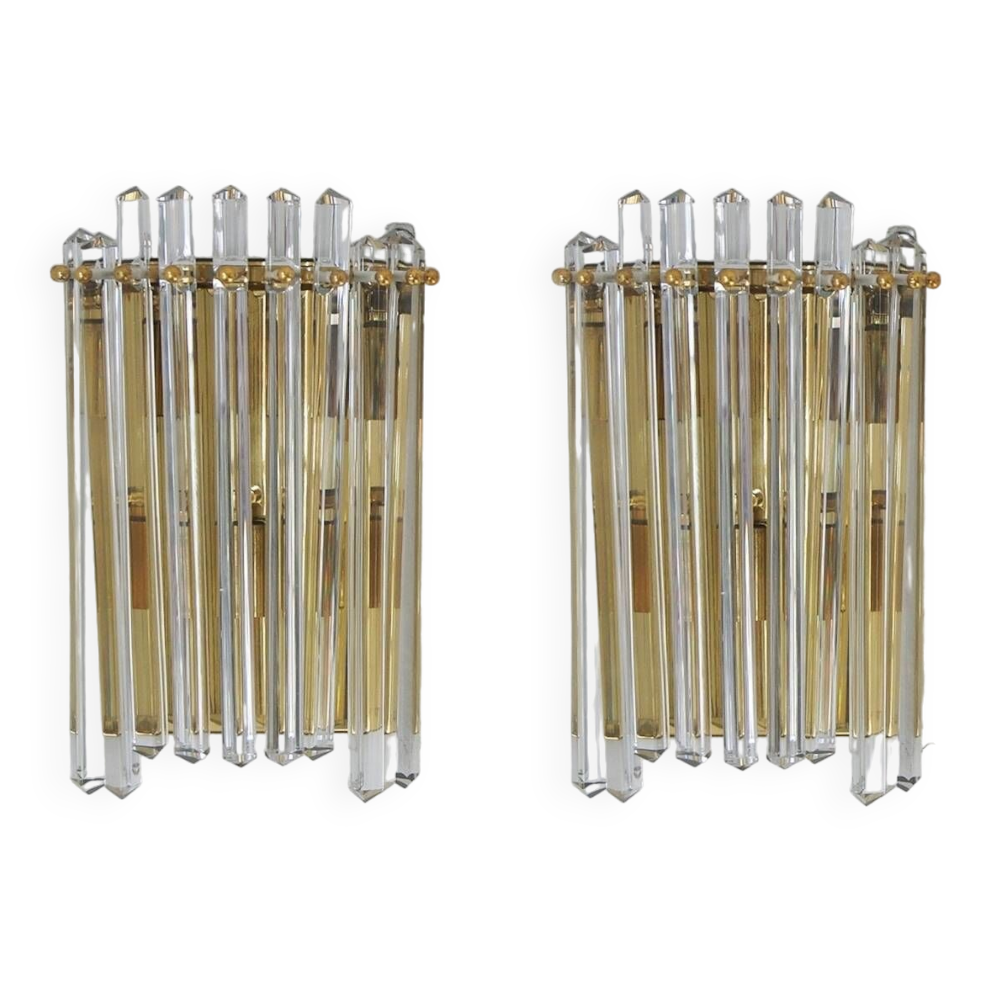 Two Large Wall Lamps in Style Venini