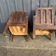 Paire de fauteuils marocains bois vintage