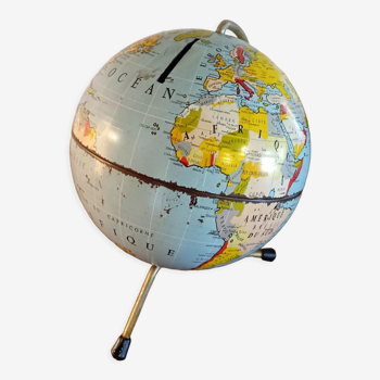 Tirelire globe terrestre année 60-70