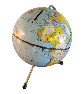 Tirelire globe terrestre année 60-70