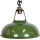 Suspension industrielle en émail vert de Coolicon, années 1950
