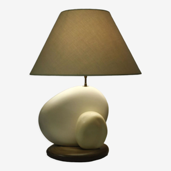 Lampe galets vintage en céramique par François Chatain, France 1990s