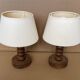 Lot de 2 lampes en bois anciennes