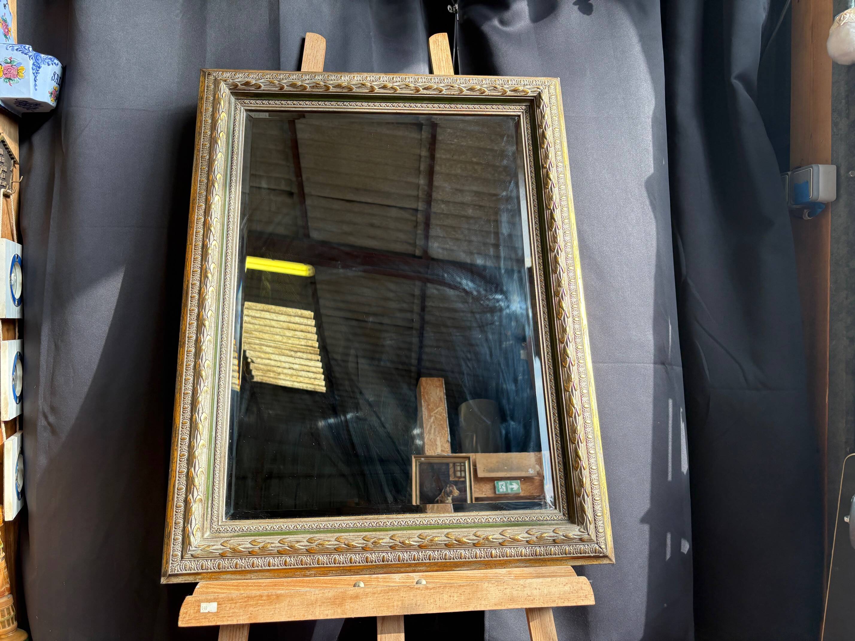 Large Deknudt mirror "Slate Polychrome" – Belgium, 1980s