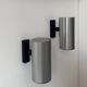 Pair of vintage wall lights, brushed metal, Bur Leucthen Germany 1970