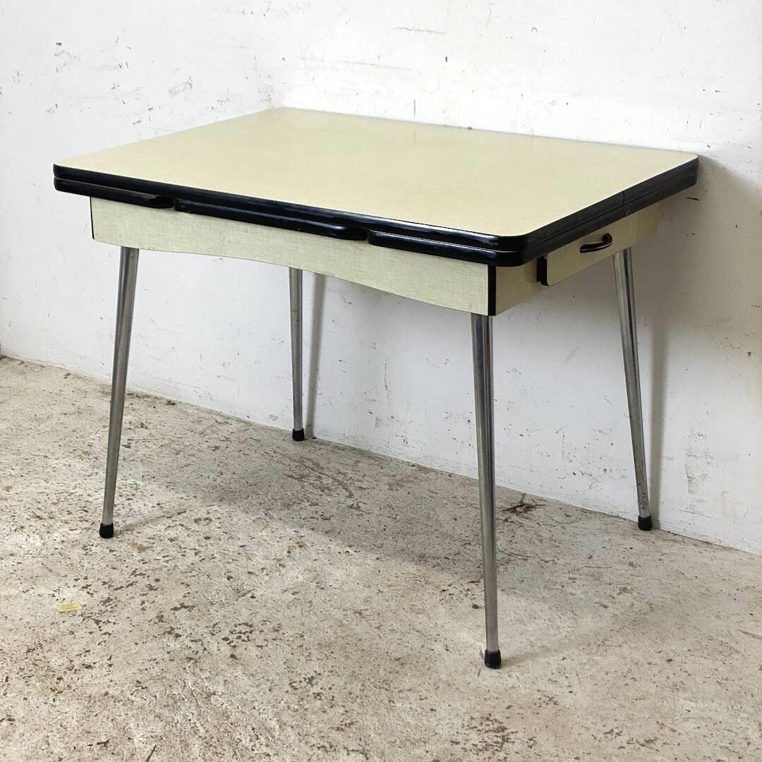 Vintage Yellow Formica Table 1960's