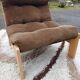 Chauffeuses vintage velours marron année 1970