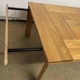 Maison Regain solid elm extendable dining table