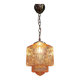 Art Deco pendant light in pale pink glass, 1920s-30s