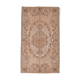 5x9 hand knotted brown vintage tapis rug, 276x160cm