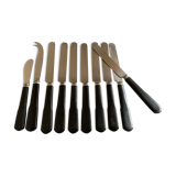 Set of 10 knives Cluny Vieux Paris 1920 black Bakelite handle