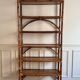 Tall rattan shelf