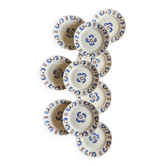 set of 10 antique flat plates model Laval