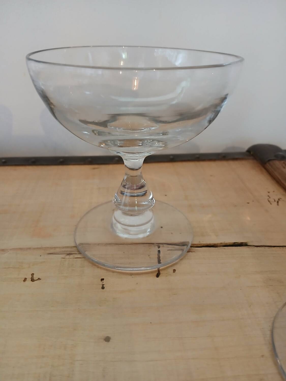 4 antique champagne glasses