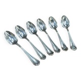 Set of 6 large silver-plated metal spoons, christofle spartours model