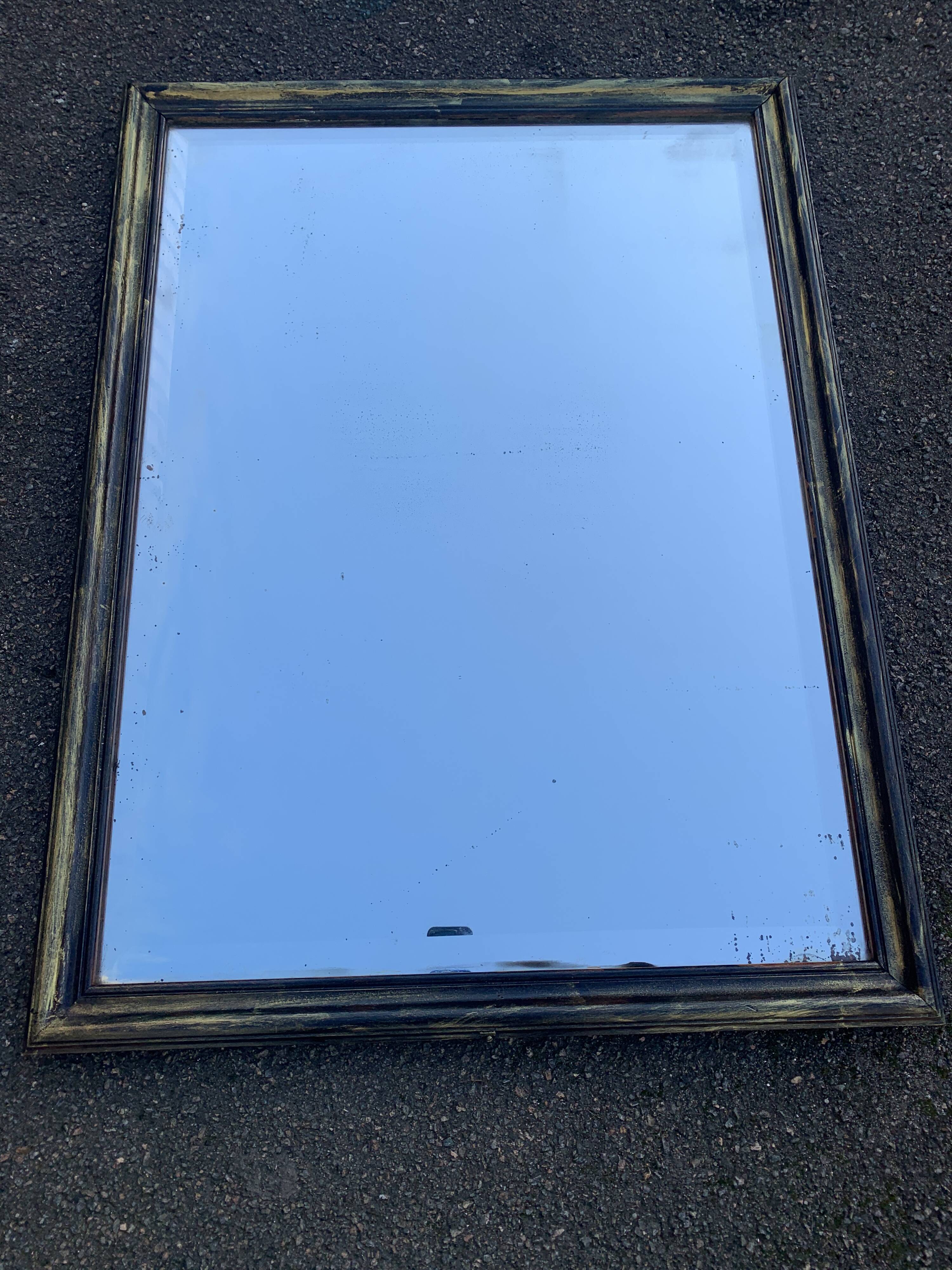 Large Black and Gold Mirror 75 x 100