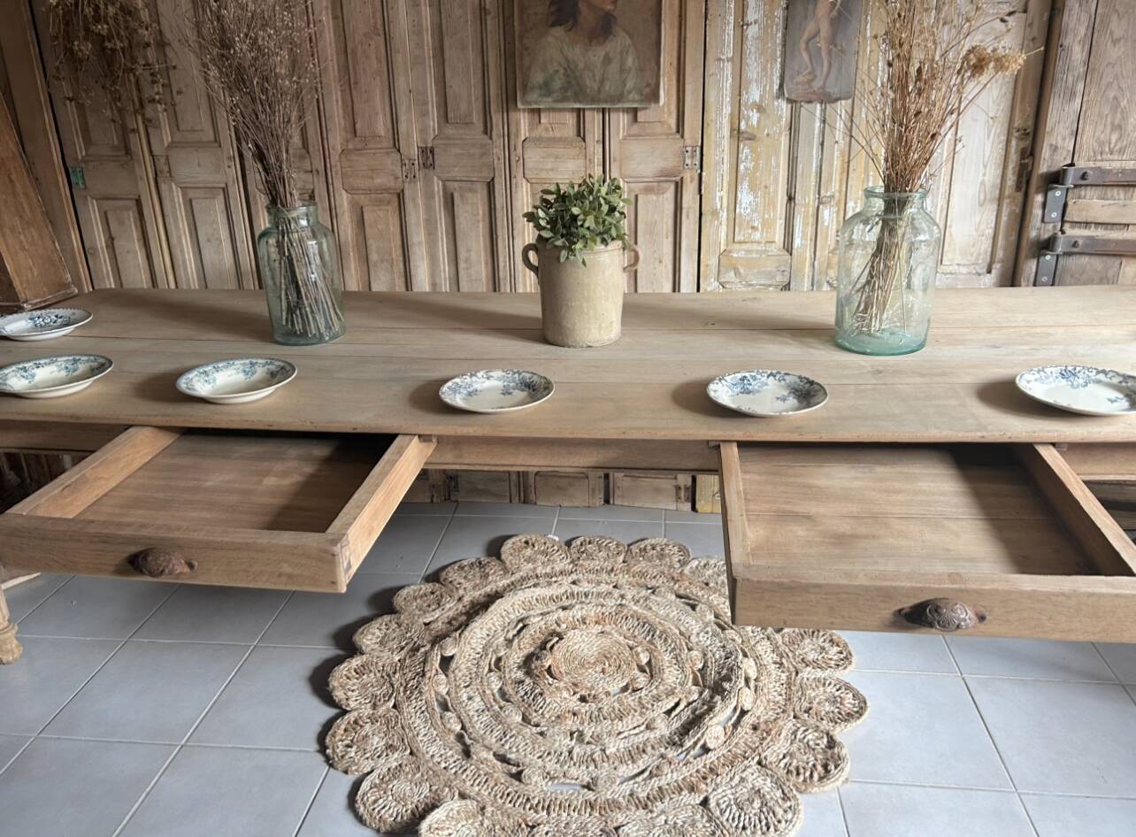 Very Large Antique Farmhouse Table – 3 Meters – Solid Oak
