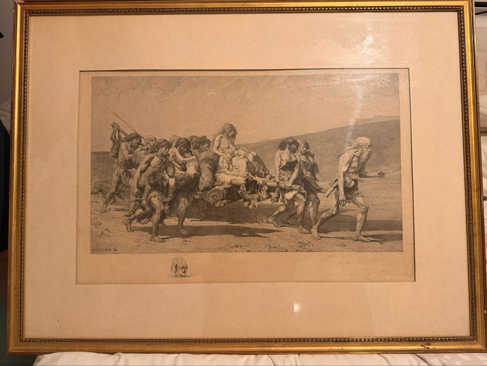 Lithographie inspirée de « la conscience » de Victor Hugo
