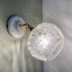 Vintage moulded glass globe wall light