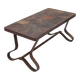Brutalist coffee table by Adnet