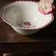 Grand saladier Sylvia Digoin Sarreguemines fleur rouge Art Deco