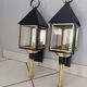 Pair of 1970s vintage lantern interior wall lamps