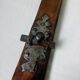 Wooden glass door with iron latch