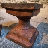 Pair of antique cast iron architectural bases (late 19th - early 20th century)