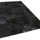 Handmade turkish overdyed 168 cm x 241 cm black patchwork carpet