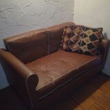 2-seater vintage fawn skai