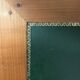 Louis XVI style flat desk in cherry wood, green leather top - French work