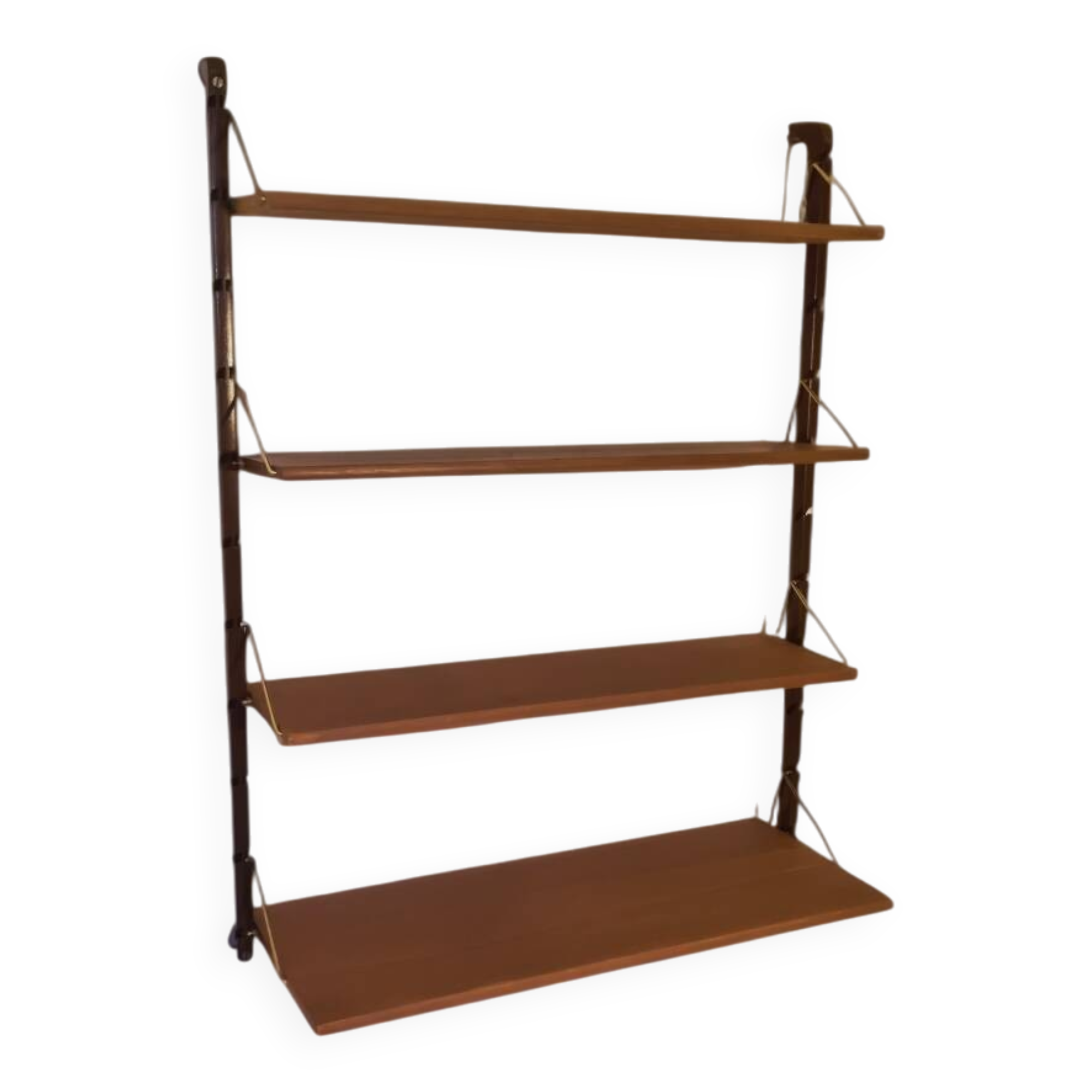 Teak wall shelves, Vintage Scandinavian 1960s