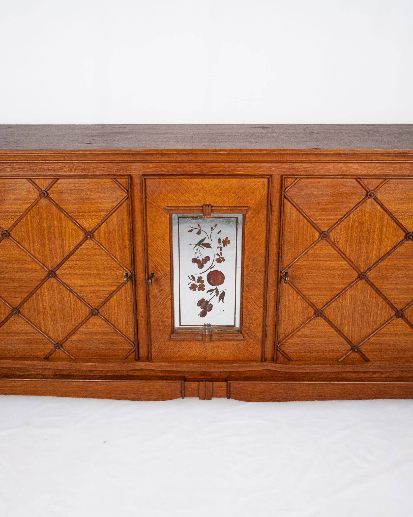 Art Deco oak buffet with crossbars, France, 1940s
