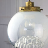 Vintage Murano Glass & Brass Pendant Lamp